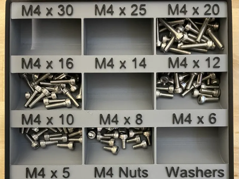M4 Bolt Organizer for Gridfinity