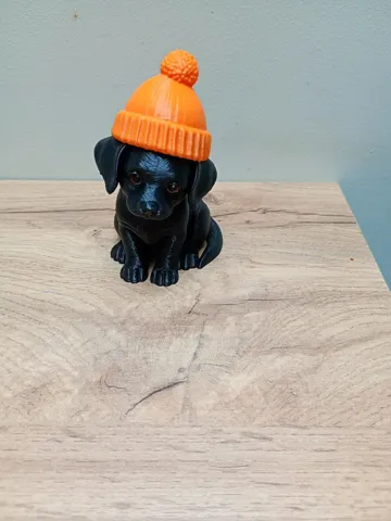 Estante o repisa: Halloween Puppy with Orange Beanie — vista de referencia 3