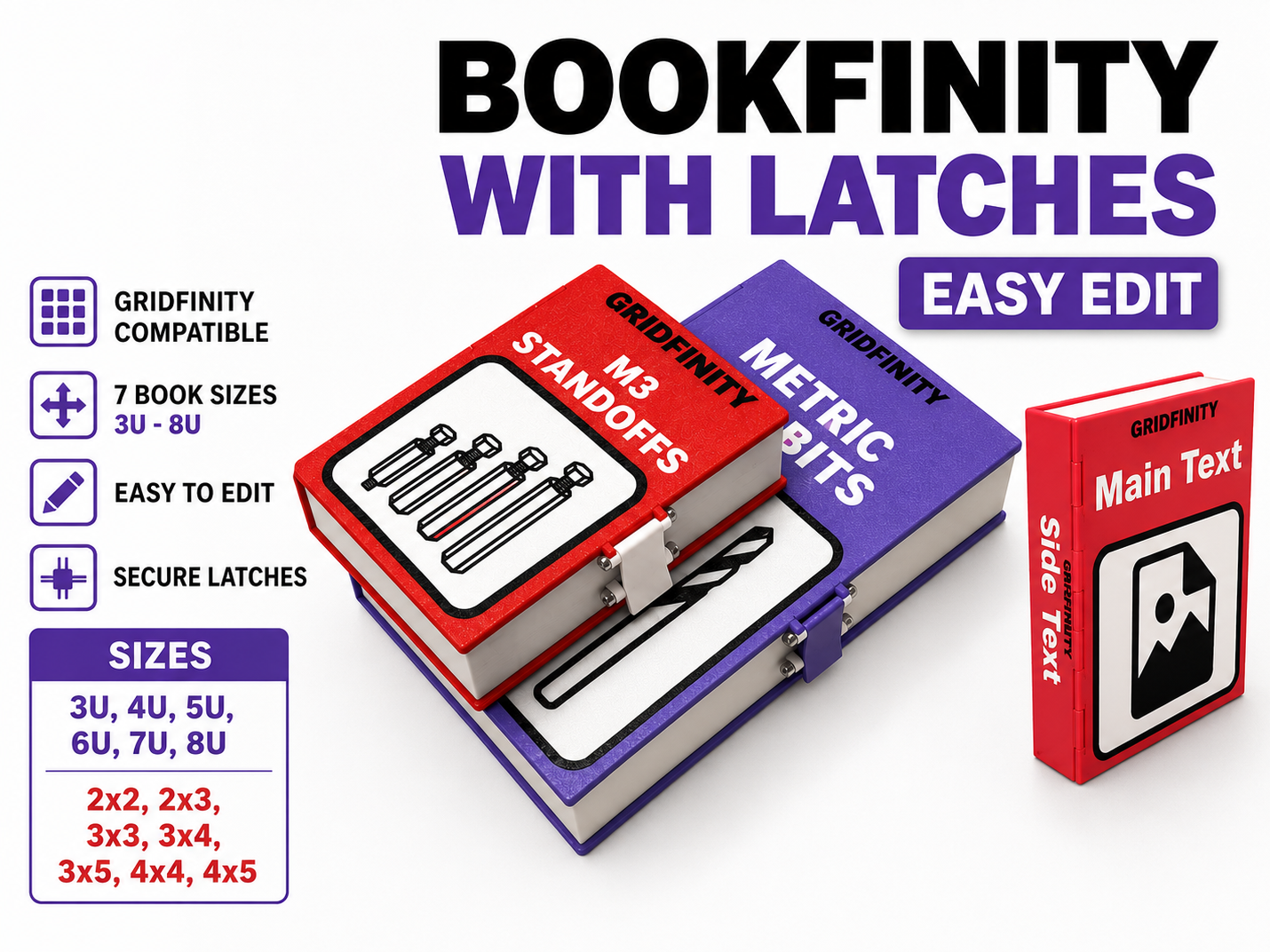 Bookfinity with Latches - Easy Edit