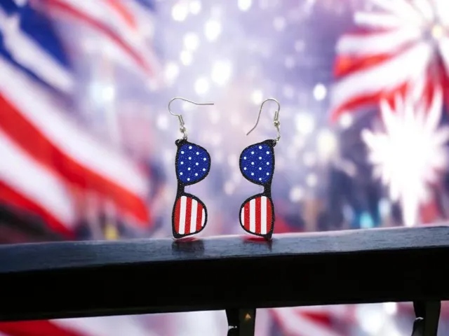 USA sunglasses earrings