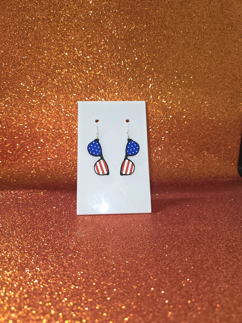 USA sunglasses earrings view 2