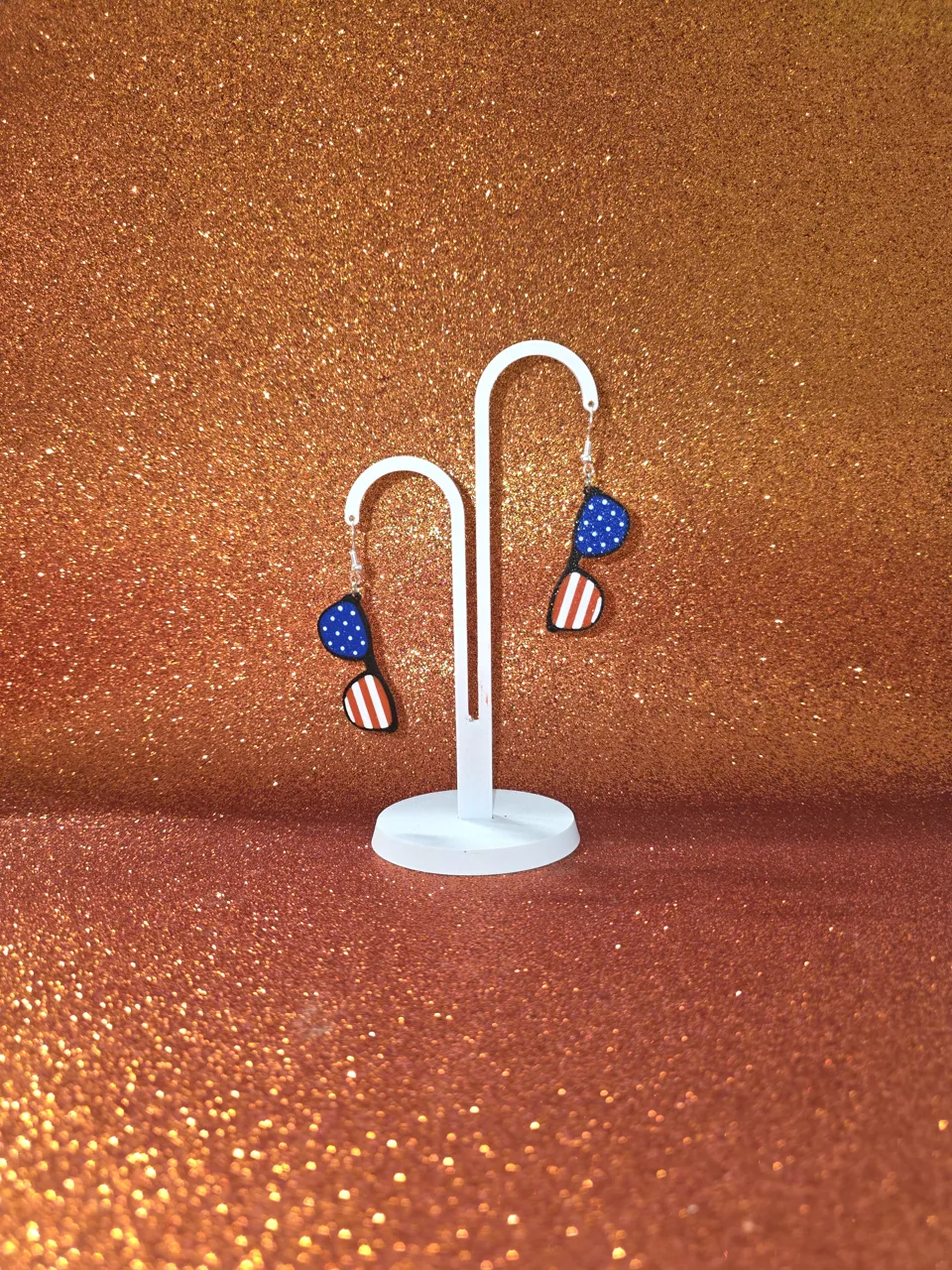 USA sunglasses earrings view 3