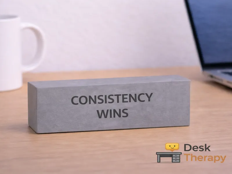 Desk Therapy Mood Brick – Consistency Wins