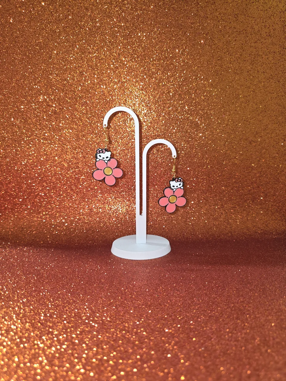 Spring Hello Kitty earrings view 3