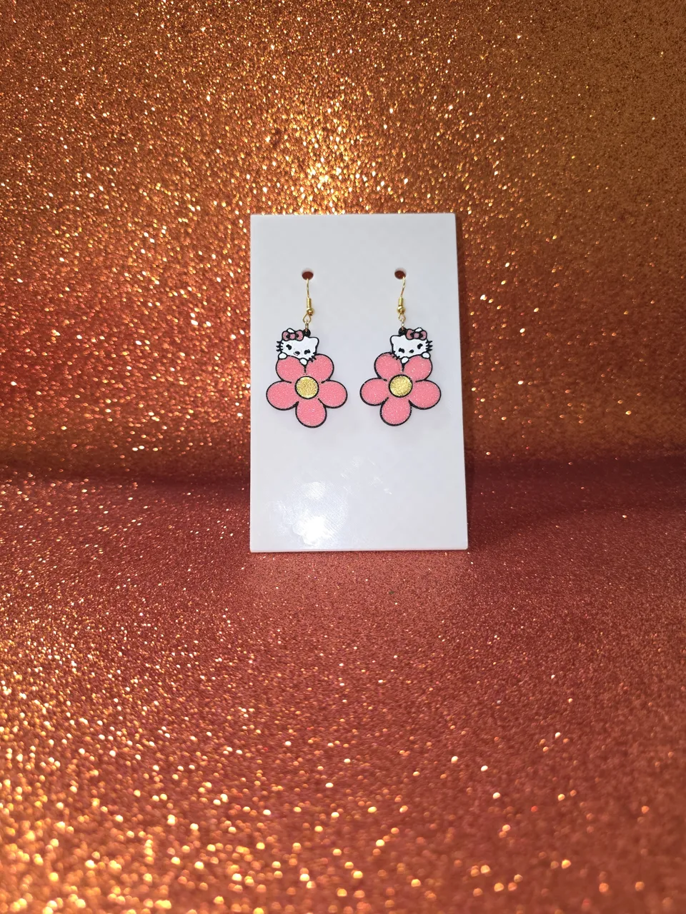 Spring Hello Kitty earrings view 2