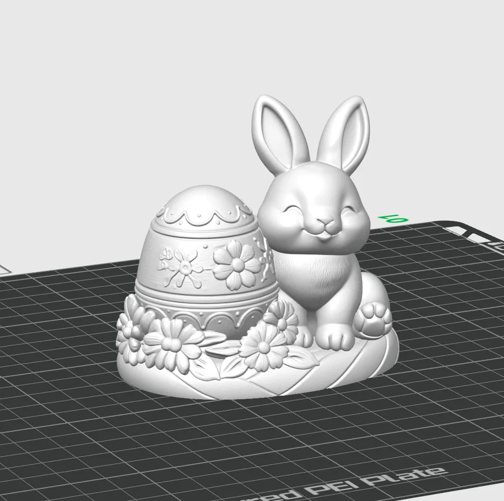 Magic Easter Bunny with Decorative Egg - Free 3D Print Model - MakerWorld