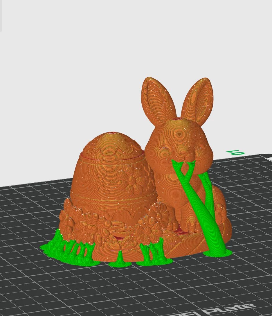 Magic Easter Bunny with Decorative Egg - Free 3D Print Model - MakerWorld