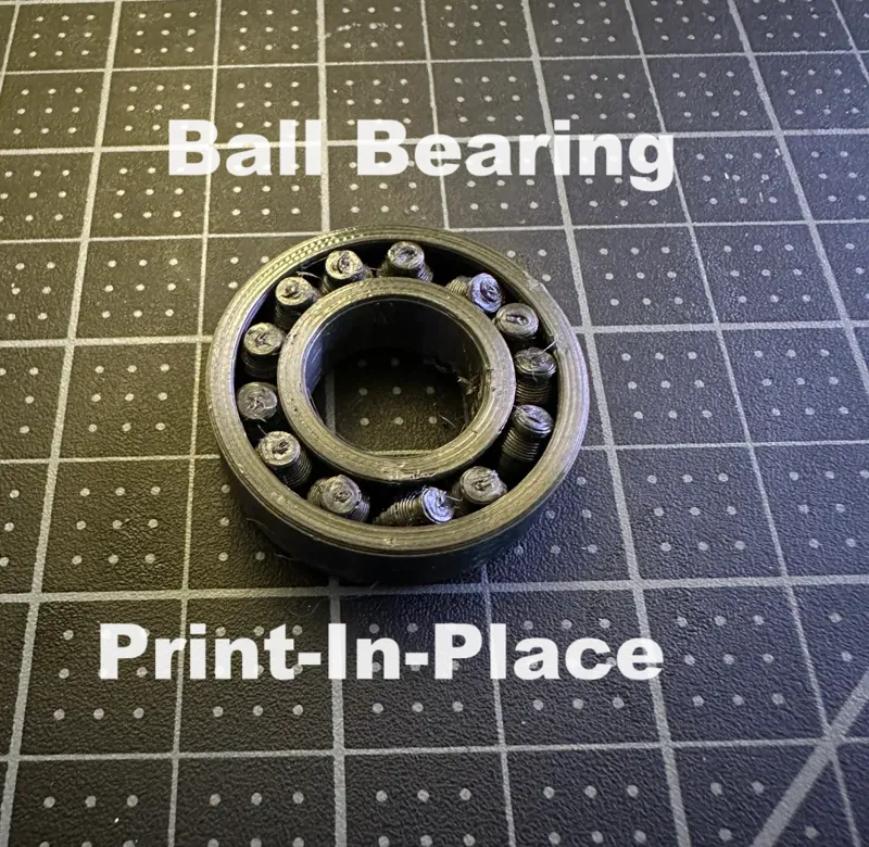 ball bearing snap of support (print in place)