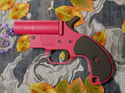 1:1 replica PUBG flare gun, cap gun, can fire caps, fill with confetti, produces a firework-like effect when triggered
