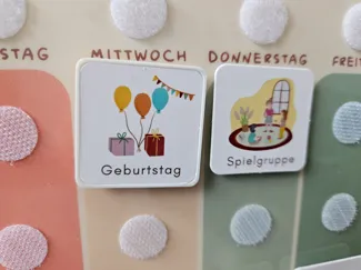 Morgenroutine & Abendroutine Wochenplan Plättchen