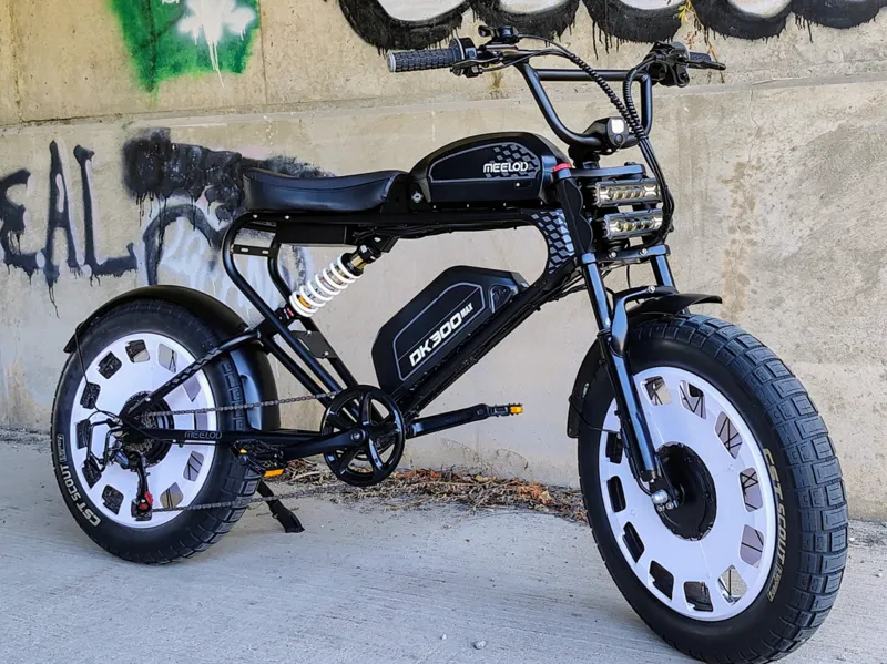Dual crown ebike fat fork dual led bar bracket 