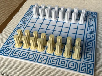 Petteia / Latrunculi 2 in 1 Game Board