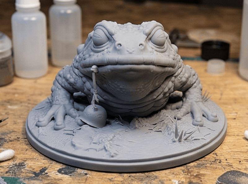 Gluttonous Swamp Toad | RPG Monster Miniature