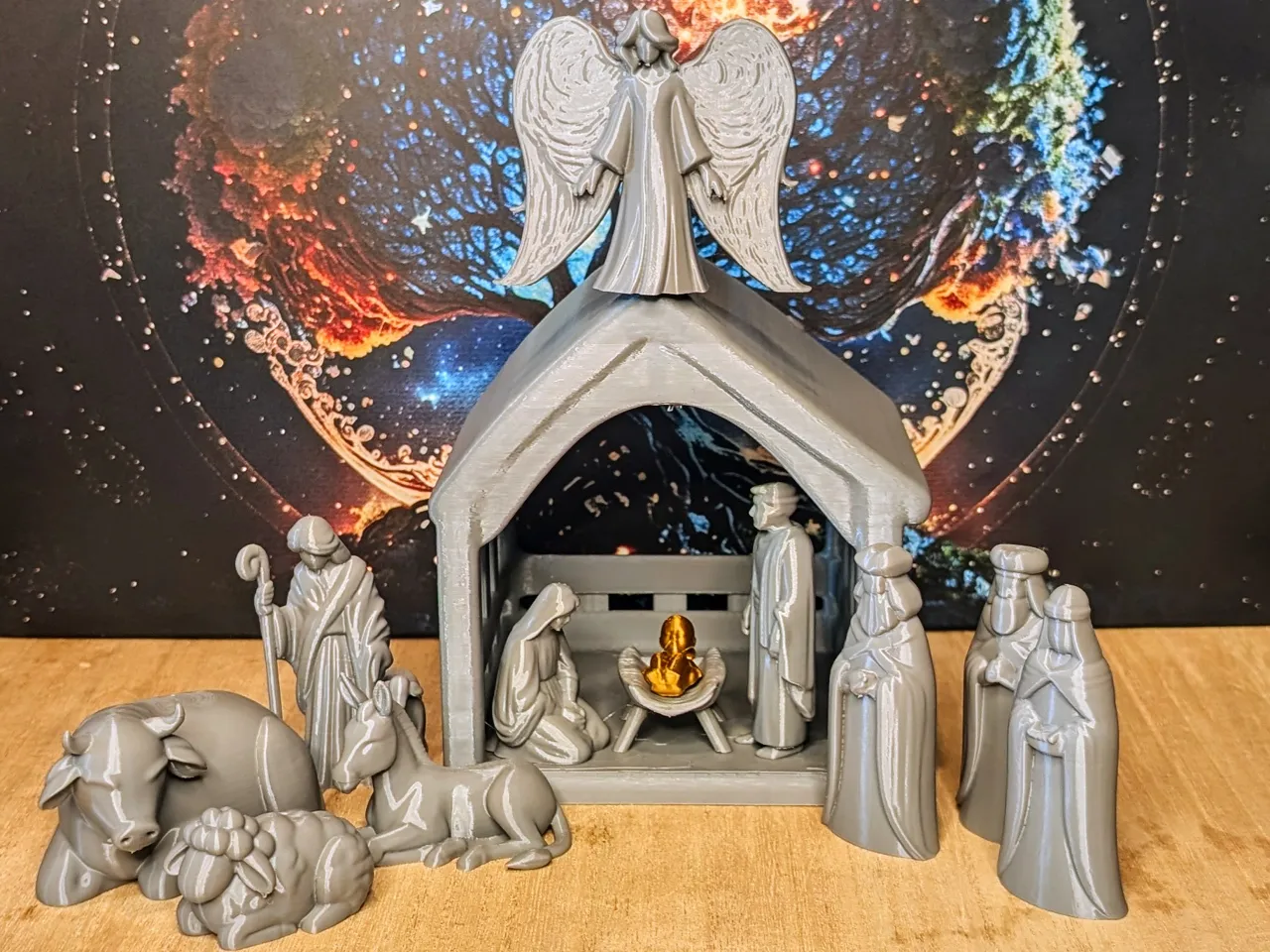 Nativity scene minimalist like "santon" view 4