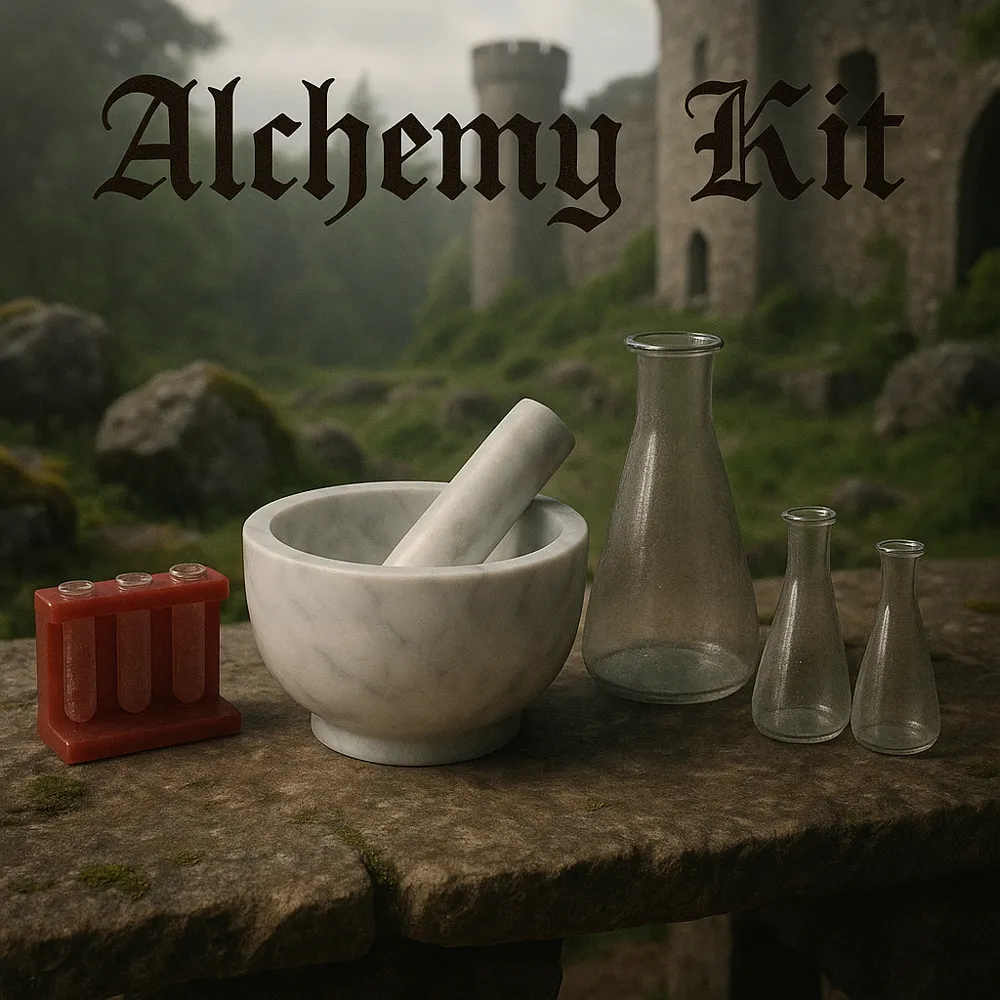 The Alchemist's & Lab Kit by SannisMakerWorld: Download Free 3D Models