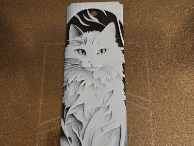 Paper Craft Cat Bookmark