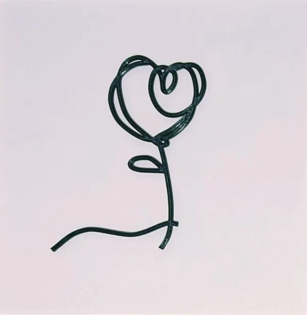 Illustration cœurs en ligne continue