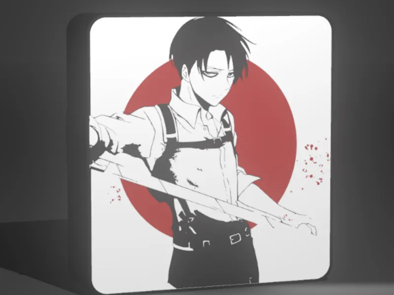 Levi Ackerman Lightbox, attack on titan