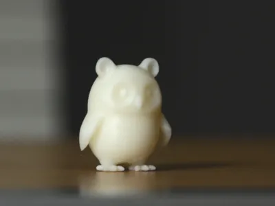 cute little panda-owl figurine