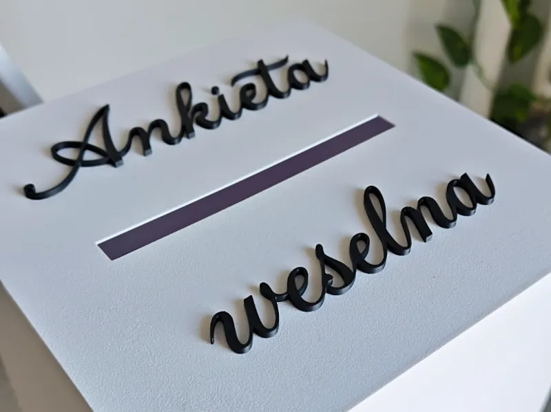 Napis „Ankieta Weselna”