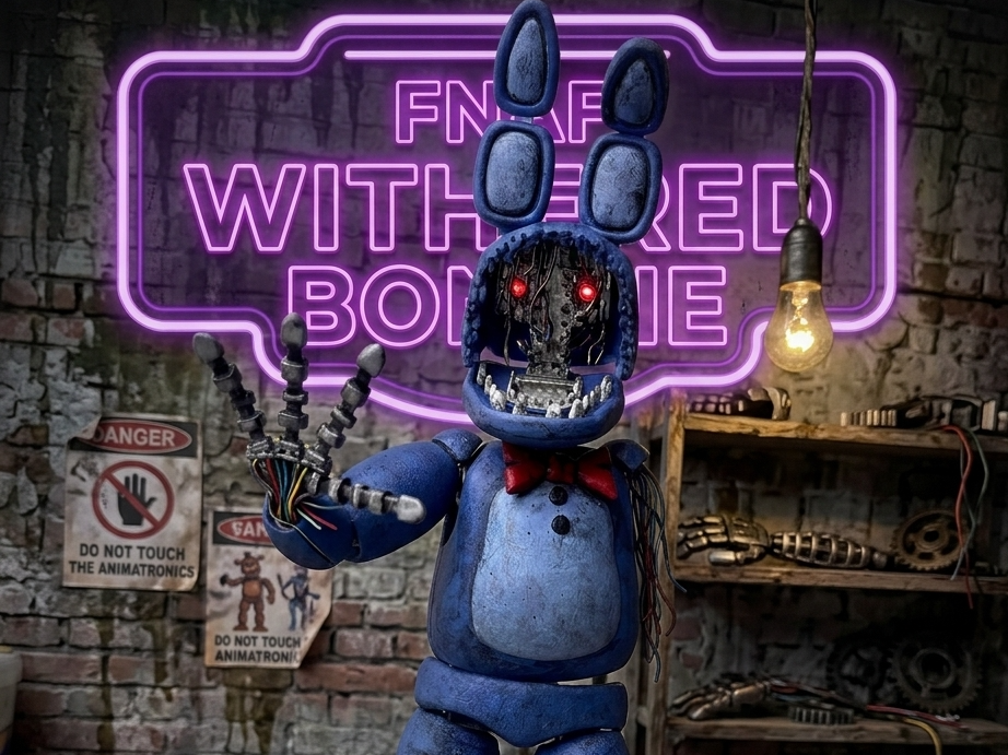 FNAF 2 Withered Bonnie Animatronic Figure - 1