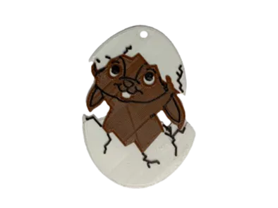 Easter Bunny in Easter Egg Ornament