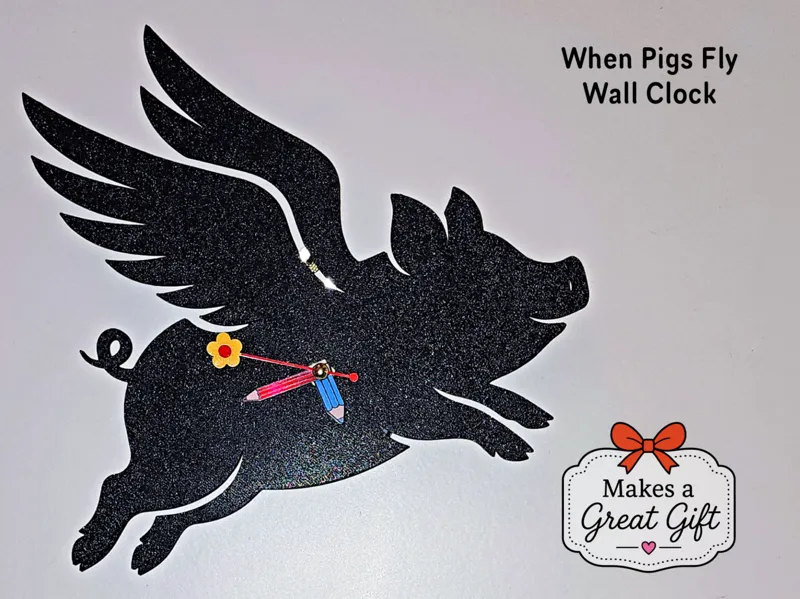 When Pigs Fly Wall Clock