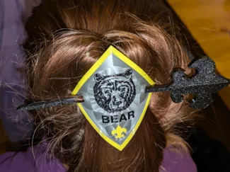 Cub Scouts Bear hair pin