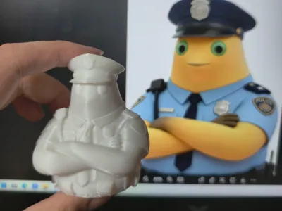Single Color Nailong Police meme statue