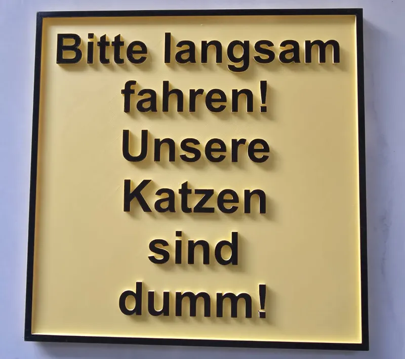 Schild dumme Katzen