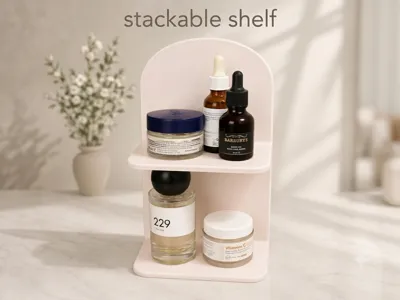 Cute Stackable Makeup Shelf