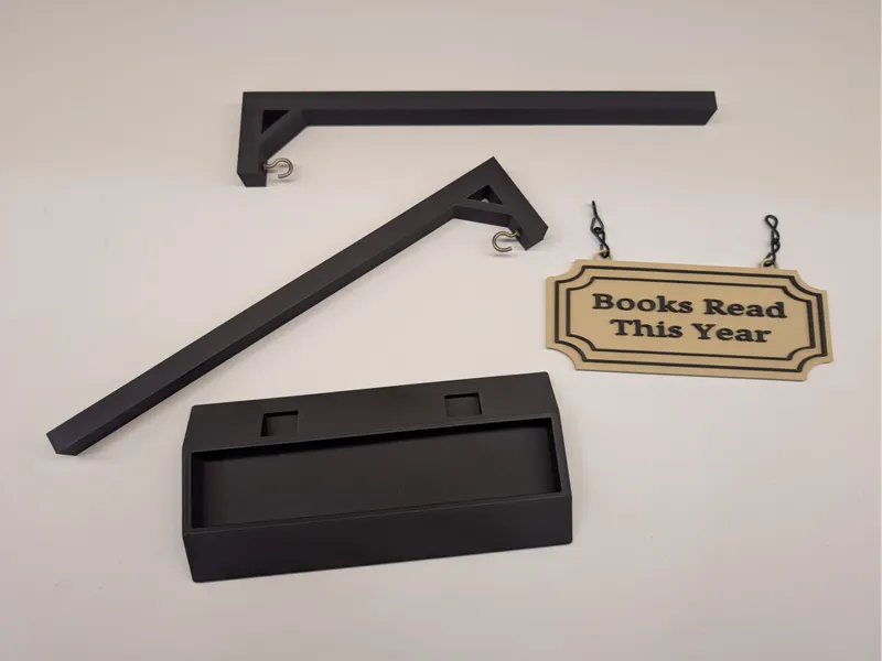 "Books Read This Year" Sign for Mechanical Counter