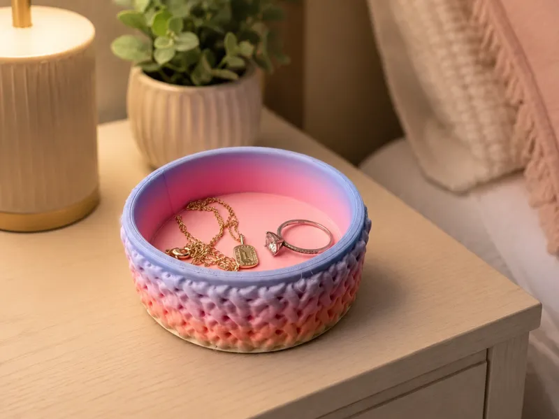Round Knit Trinket Dish