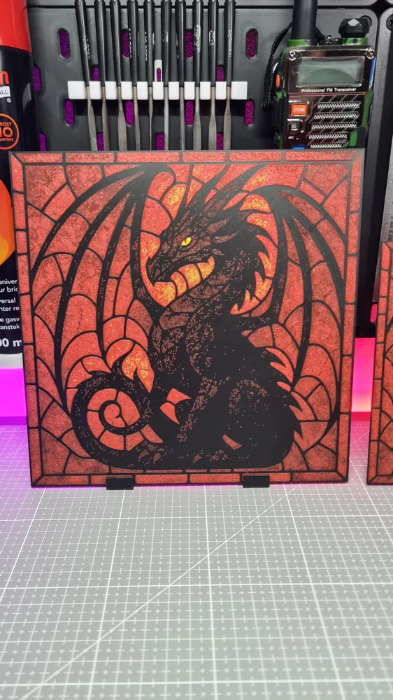 Black Dragon - Hueforge - 3 Colors - Free 3D Print Model - MakerWorld