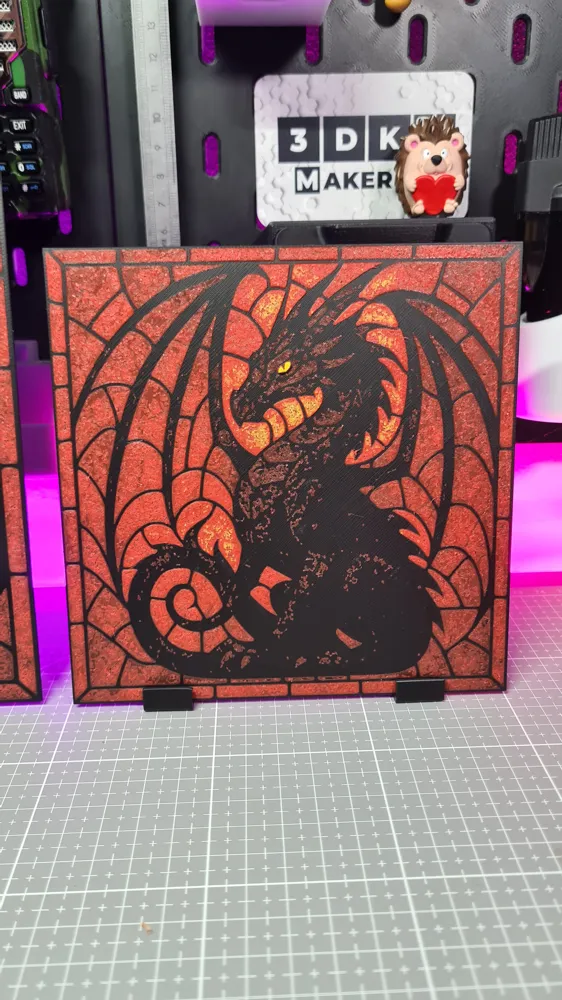 Black Dragon - Hueforge - 3 Colors - Free 3D Print Model - MakerWorld