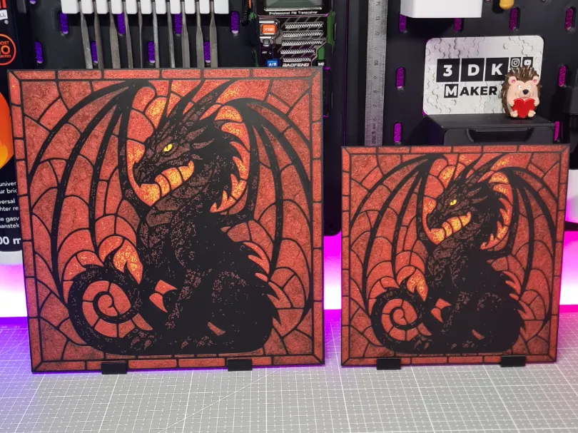Black Dragon - Hueforge - 3 Colors - Free 3D Print Model - MakerWorld