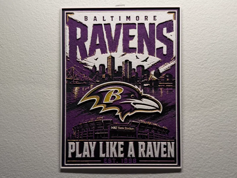 Baltimore Ravens Poster Style HueForge