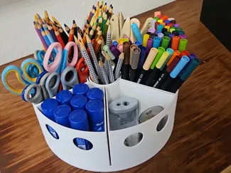 Drehteller mit Fächern f. Stifte & Bastelequipment