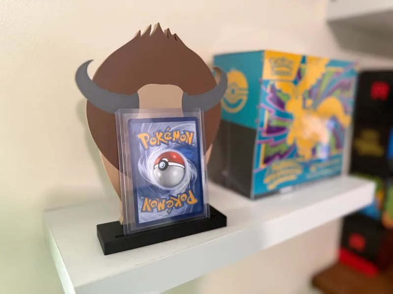 Tauros Pokemon card display stand 