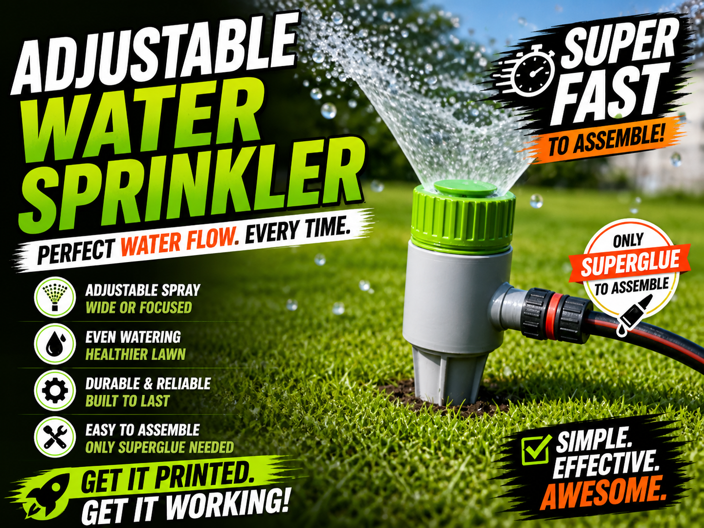 Ajustable Water Sprinkler