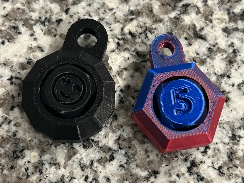 Customizable Dice Fidget Keychain