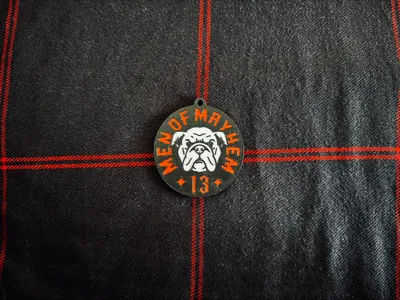 MAN OF MAYHEM Bulldog-Keychain/Keyring 