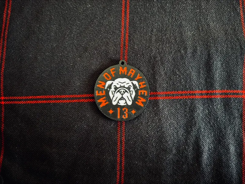 MAN OF MAYHEM Bulldog-Keychain/Schlüsselanhänger 