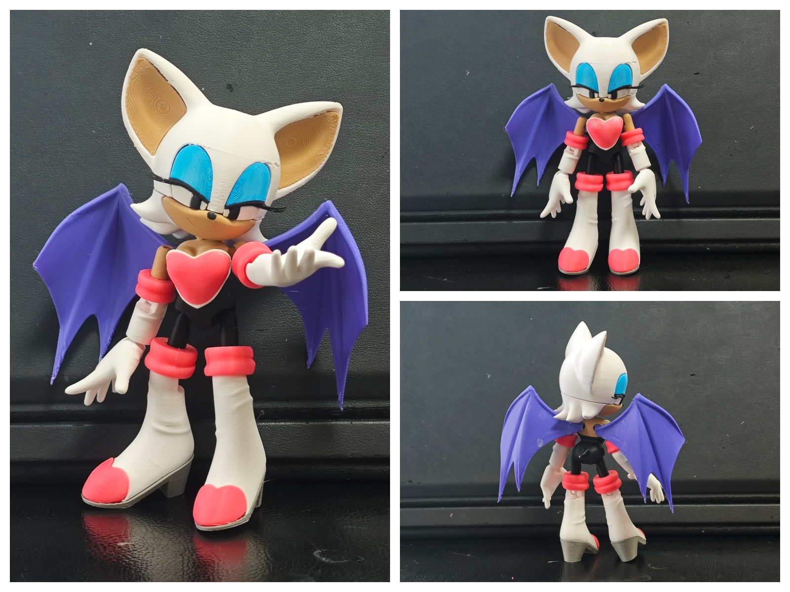 蝙蝠露姬/Rouge the Bat 关节可动人偶 来自刺猬索尼克 - 1