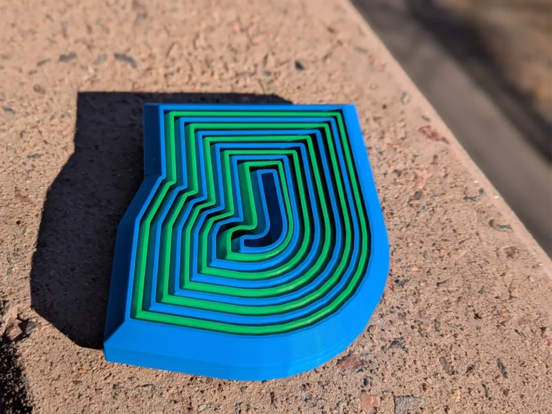 Layered Letter J Fidget (In to Out)