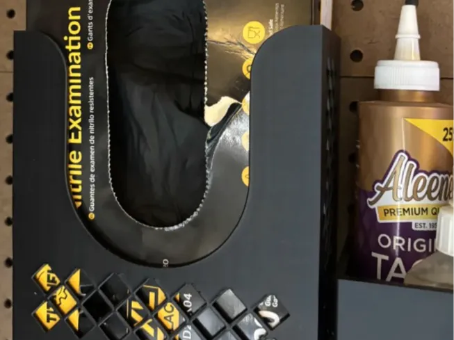 Pegboard glove box mount