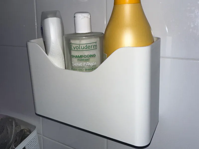Large Wall-Mounted Shower Caddy with Drainage