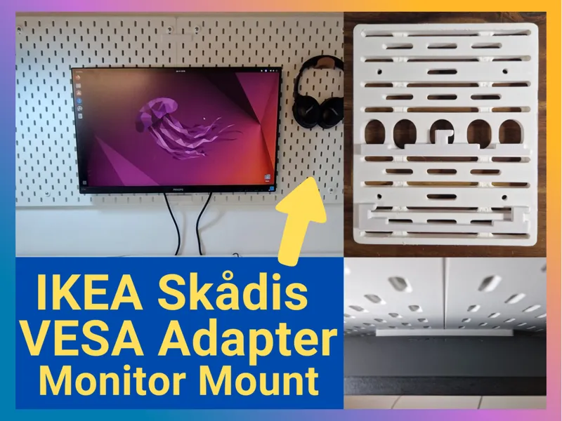 SKADIS Pegboard VESA Monitor Adapter/Mount v1 IKEA