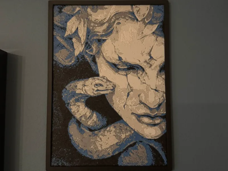 HueForge Medusa Print and Frame