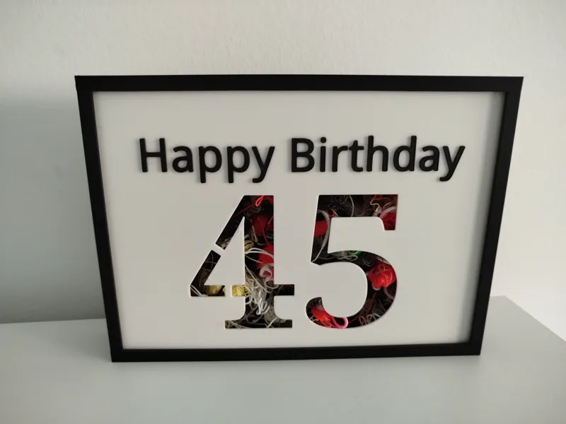 45th Birthday Face Plate for Poop Shadow Box
